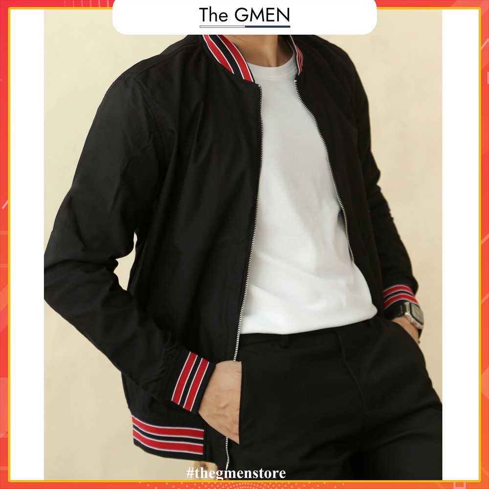 Áo khoác nam THE GMEN Bomber Oxford chất liệu cao cấp dày dặn