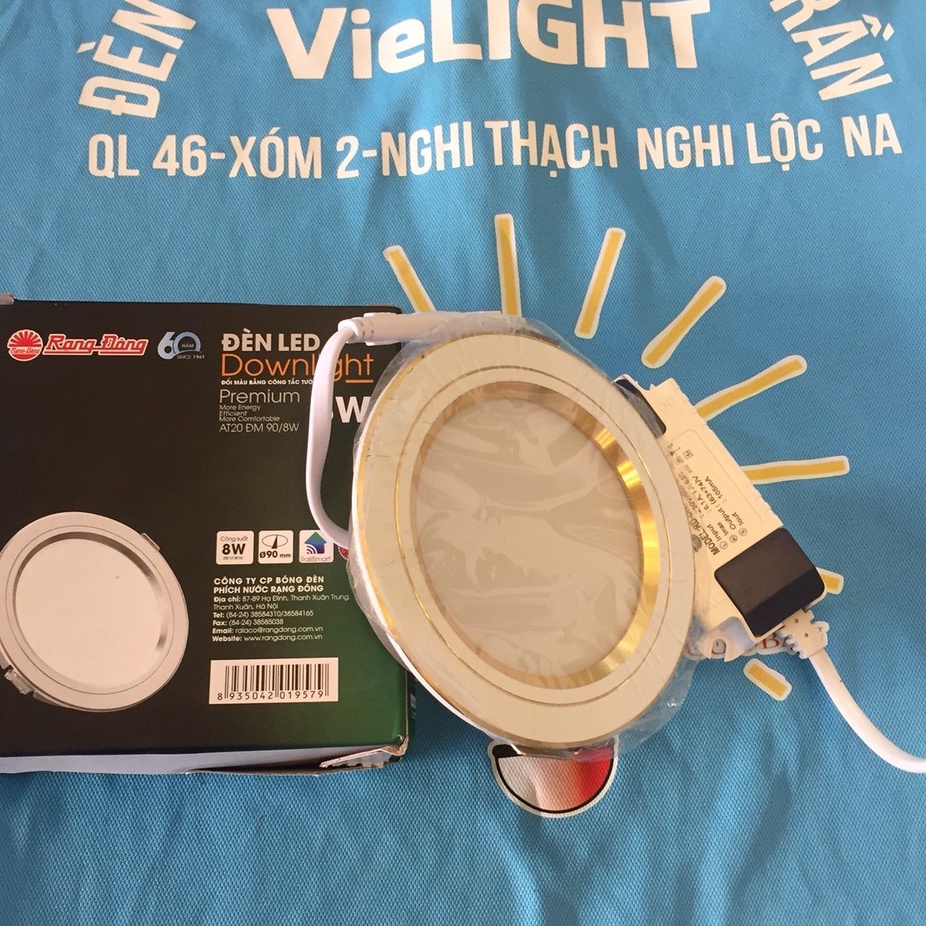 Đèn Downlight, Đèn LED Âm Trần Rạng Đông, Đèn Downlight Đổi Màu 3W, 5W, 7W, 9W, 12W