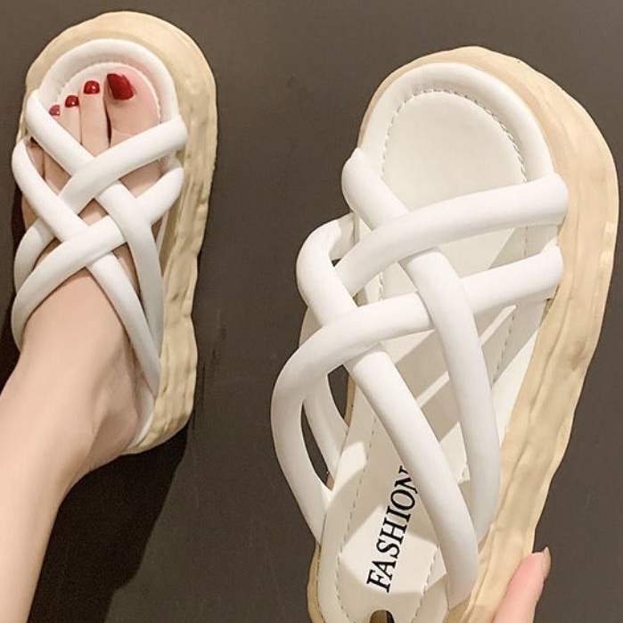 Hàng Mới Về Dép Sandal Đế Xuồng Dày Quai Chéo Thời Trang Cho Nữ