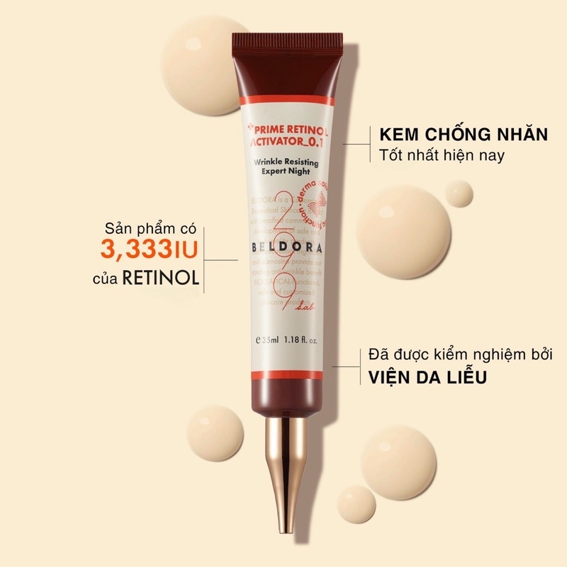 Kem dưỡng Retinol BELDORA 299 Prime chống lão hóa, ngăn ngừa nếp nhăn 35ml