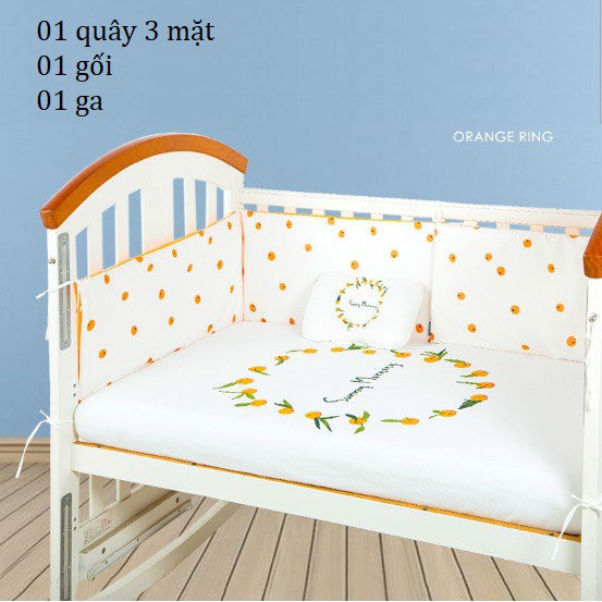 Quây cũi thương hiệu Muslin Tree, dùng được 2 mặt