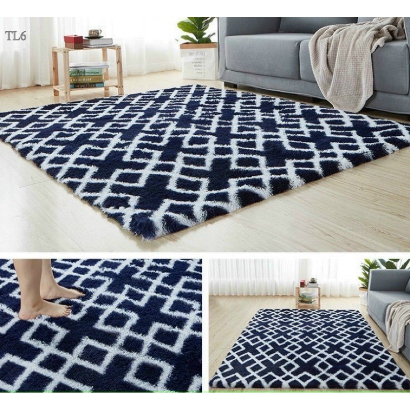 Thảm lông trải sàn 1m6*2m họa tiết cao cấp
