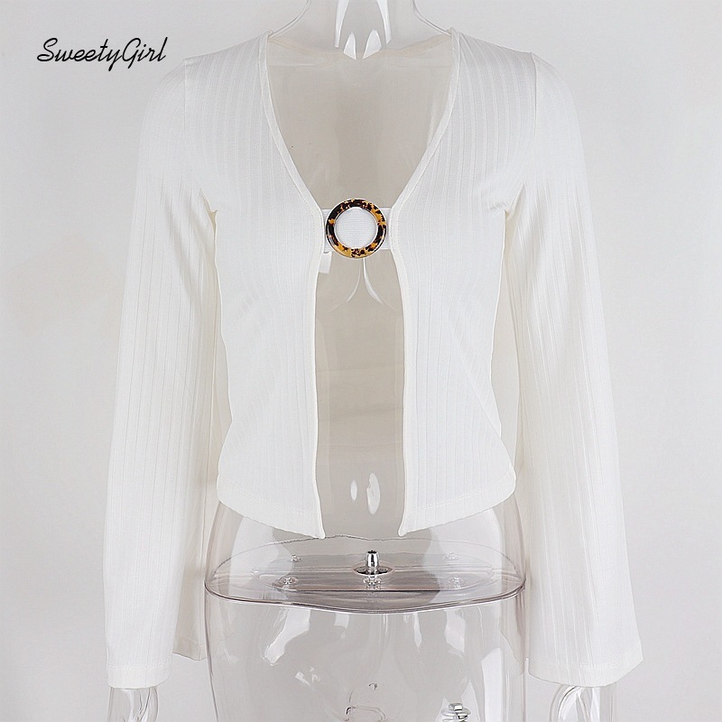 Áo kiểu tay dài cổ V phong cách thời trang quyến rũ cho nữ