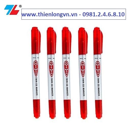 Bút viết lông dầu 2 đầu không xóa được - bút dạ kính ceedee Thiên Long PM-04