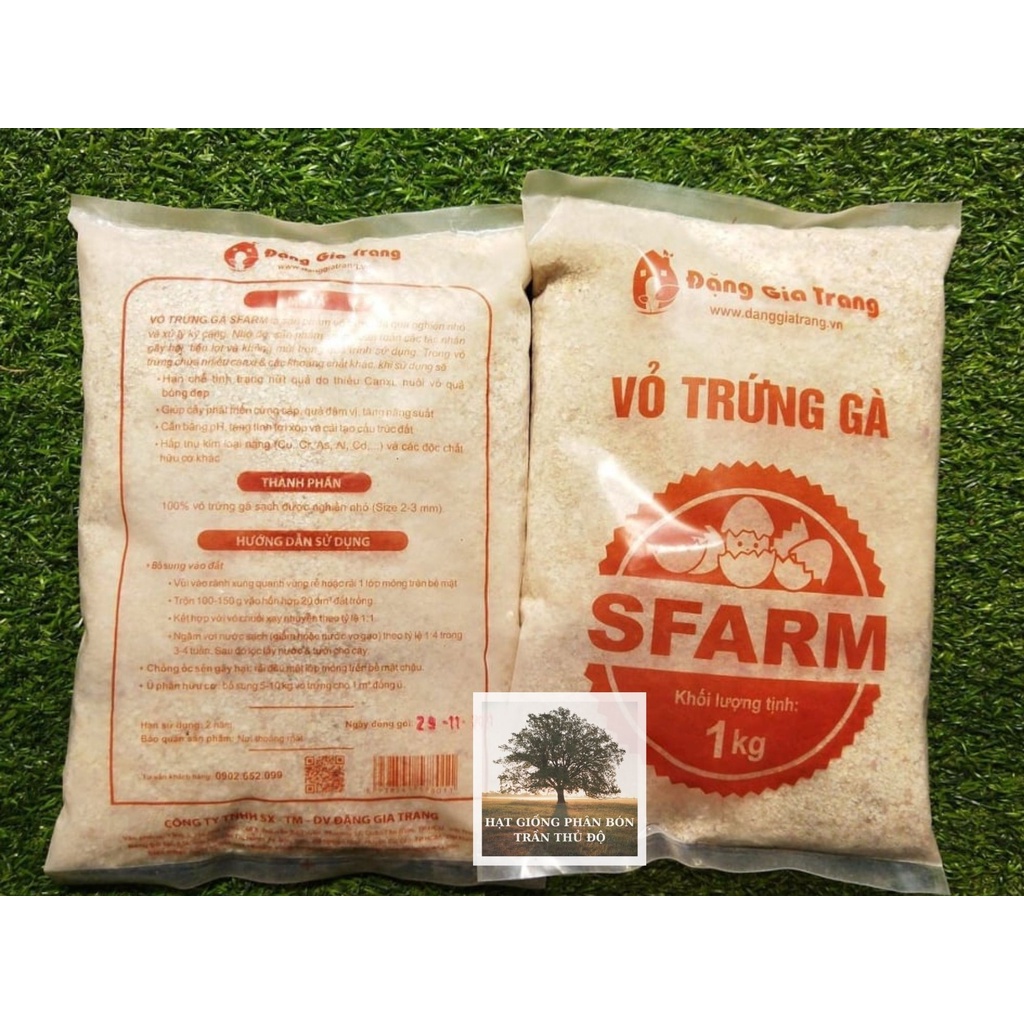 VỎ TRỨNG GÀ SFARM 1KG