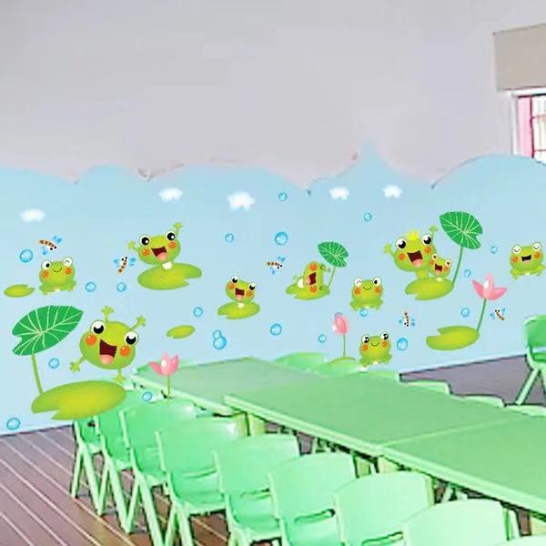 Decal trang trí tường Hồ Sen của Ếch Xanh tinh nghịch