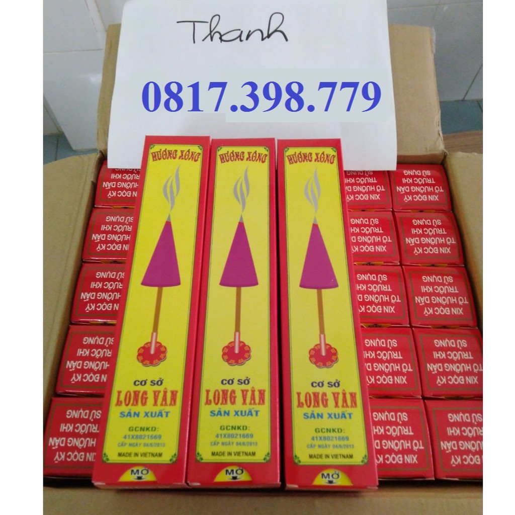 1 thùng Nhang xông phong thủy Long Vân 30 cây giá sỉ mẫu mới