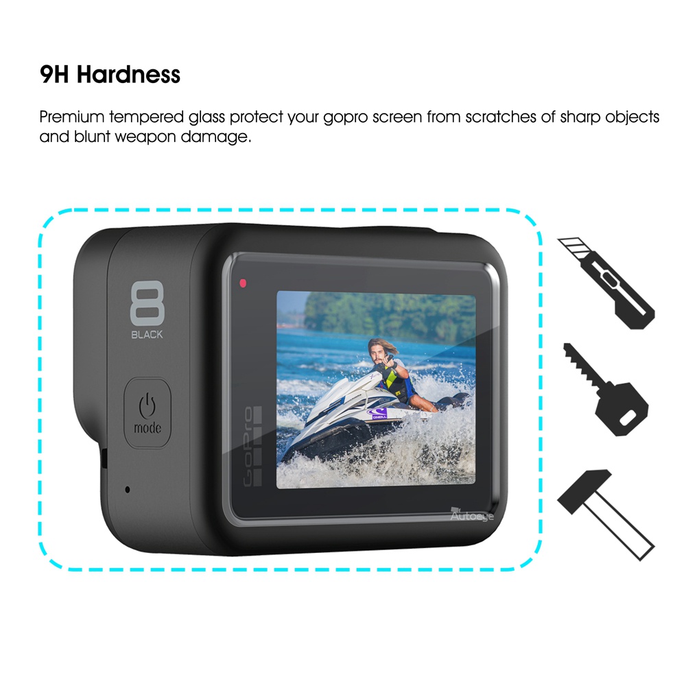 Kính cường lực bảo vệ ống kính máy ảnh GoPro Hero 8 Gopro8