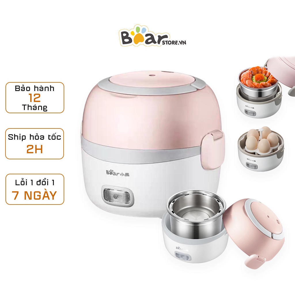Hộp Cơm Cắm Điện Bear, Hâm Nóng Giữ Nhiệt Chính Hãng DFH-B13E5 - 1.3L làm nóng nhanh, giữ nhiệt tốt, Tiện lợi văn phòng