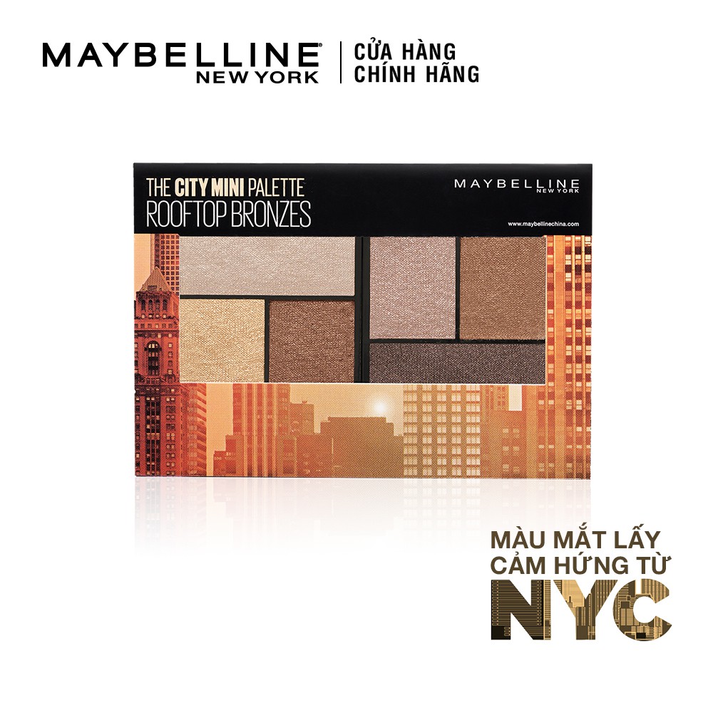 Bảng Phấn Mắt Maybelline 6 Ô Màu 5th Avenue Sunset 6.1g The City Mini Palette #5th Avenue Sunset