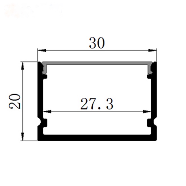 Thanh Nhôm đèn LED U30-20 sử dụng cùng với LED dây  dùng trang trí nội  thất