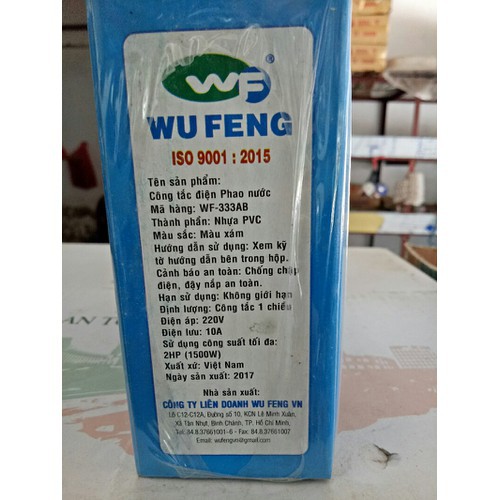 CÔNG TẮC ĐIỆN PHAO NƯỚC WU FENG VIỆT NAM