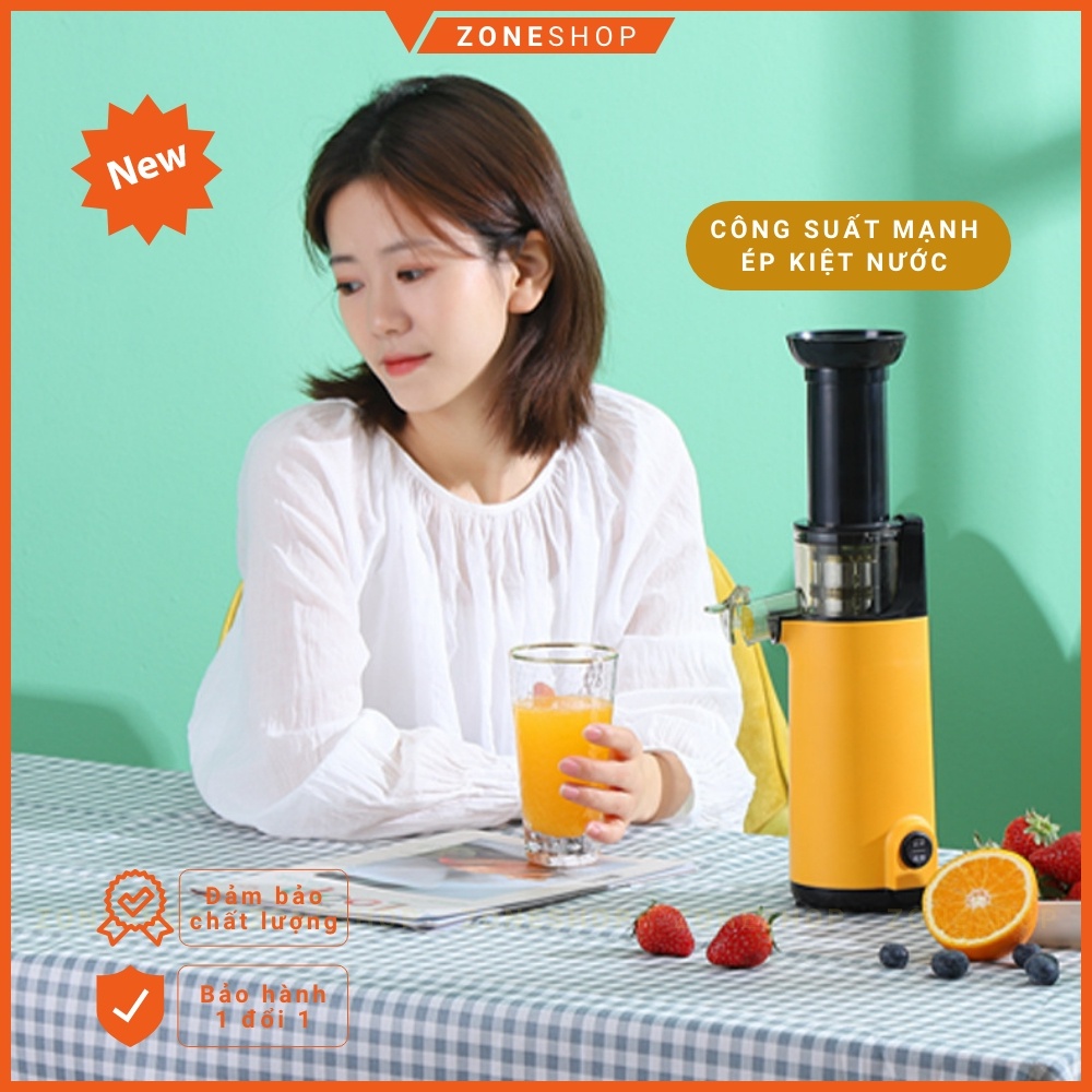 Máy ép chậm mini GUOYUAN, máy ép trái cây nguyên chất chính hãng phiên bản mới nhất Zone Shop