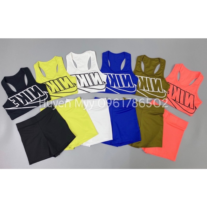 SET ĐỒ TẬP IN CHỮ ĐÙI TRƠN CỰC XINH