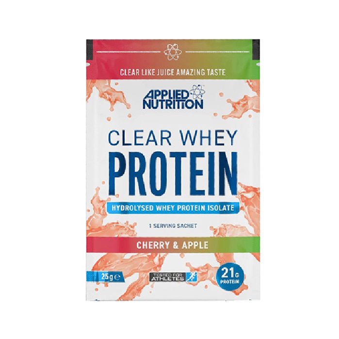CLEAR WHEY PROTEIN MÙI VỊ TRÁI CÂY HÃNG APPLIED NUTRITION GÓI 1 LẦN DÙNG KHỬ HOÀN TOÀN MÙI VỊ SỮA