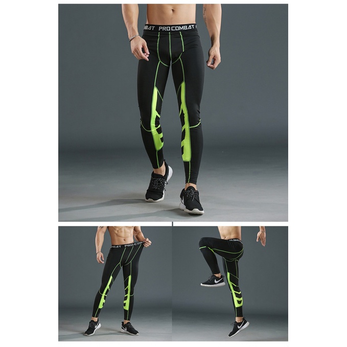 Quần Legging Nén Co Giãn Tốt Phong Cách Thể Thao Năng Động Cho Nam