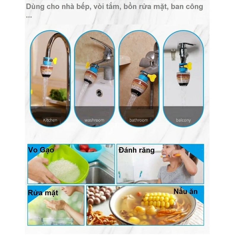 Lọc nước tại vòi cho bồn rửa bát, vòi nước thiết kế 6 tầng lọc GD105 ngonbore