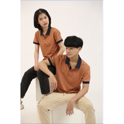 Áo Thun Polo Nâu Nam Basic Cổ Bẻ Đen Vải Poly Cá Sấu Cao Cấp Chuẩn Form NF014