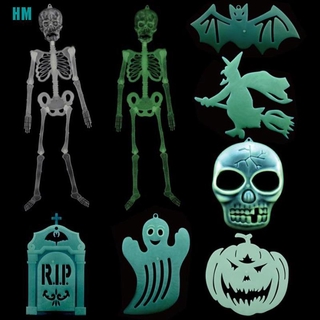 WOADA1 Bộ Xương Phát Quang 2D Trang Trí Halloween
