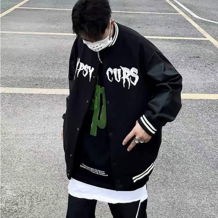 Áo khoác Bomber phối tay da PSY-7C0T
