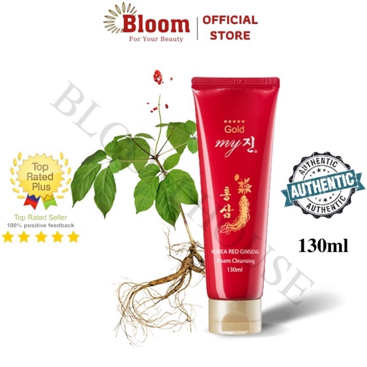 Sữa Rửa Mặt Hồng Sâm Đỏ Hàn Quốc My Gold Korea Red Ginseng Foam Cleansing 130ml Chính Hãng - Sữa Rửa Mặt Nhân Sâm