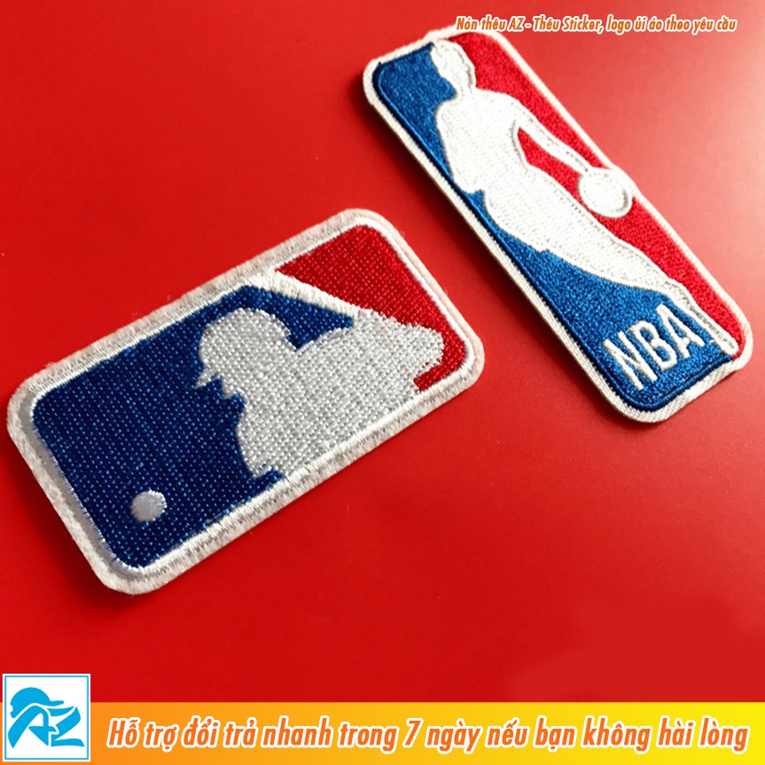 Patch ủi thêu logo bóng chày MLB và bóng rổ NBA - Sticker Logo S131