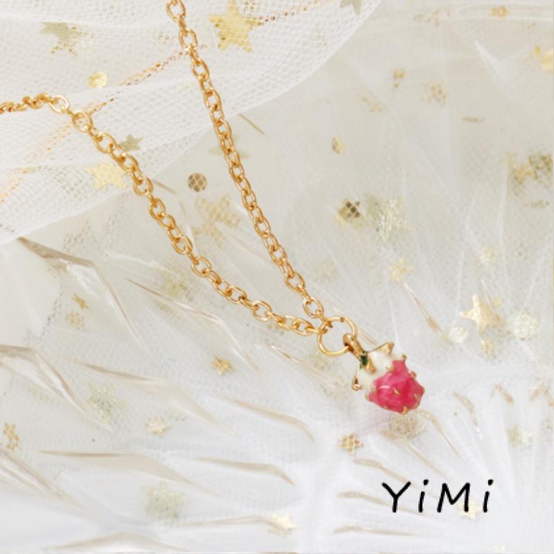 🍓Vòng cổ nữ dâu tây nhỏ dễ thương