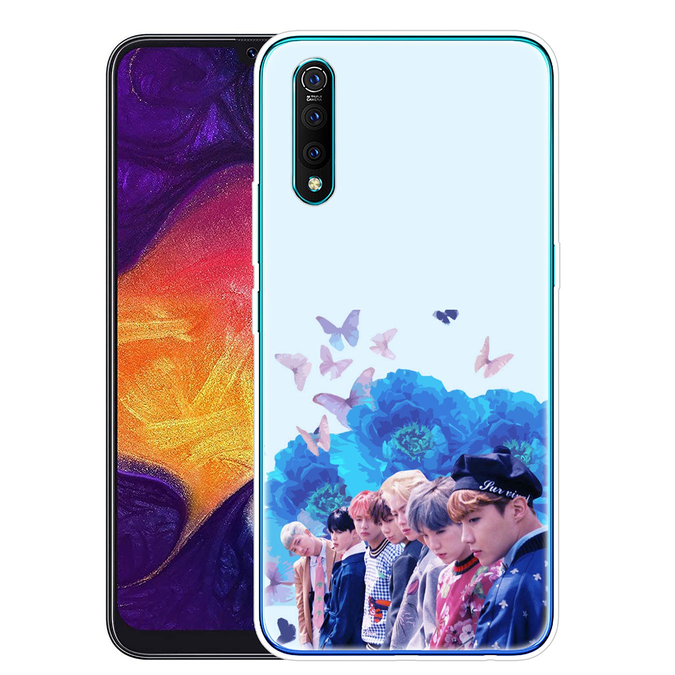 Ốp điện thoại silicon dẻo hình nhóm nhạc Hàn Quốc BTS cho Samsung Galaxy S20 Ultra S10 Lite S9 Plus A11 S9+ S20+ S10+