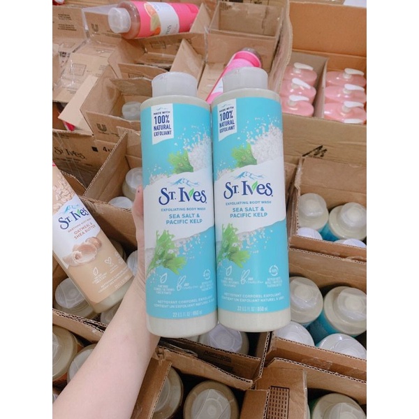 Sữa Tắm Dưỡng Da St. Ives Muối Biển & Tảo Thanh lọc da nhẹ nhàng- Cam Kết Bán Hàng Chính Hãng