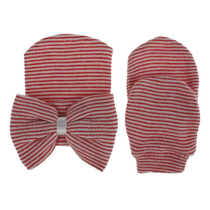 1 Đôi Găng Tay Chống Trượt + Mũ Beanie Mềm Mại Dễ Thương Cho Bé