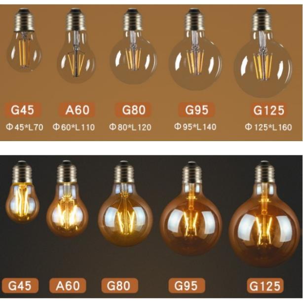 Bộ 20 bóng đèn Led Edison G45 4W đui E27