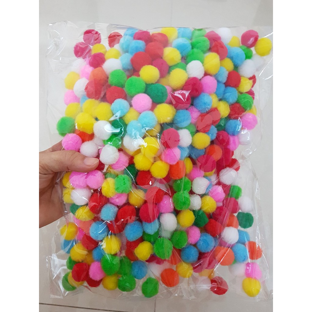 Combo Sỉ 1000 viên Pom pom các size