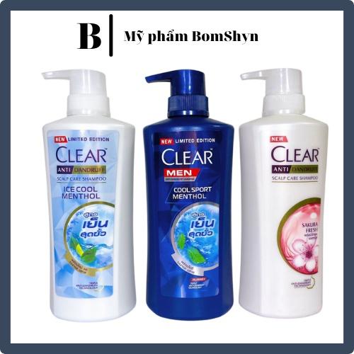 Dầu gội giảm gàu the mát Clear bạc hà thái lan 480ml