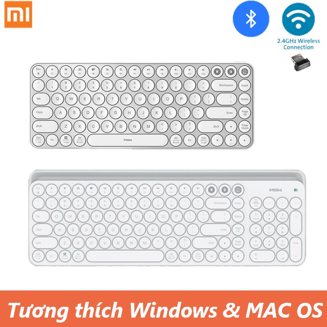 Bộ bàn phím và chuột không dây MIIIW MWWC01 Silent version - Bàn phím bluetooth Xiaomi MIIW Mini 85 MIIW MWXKT01