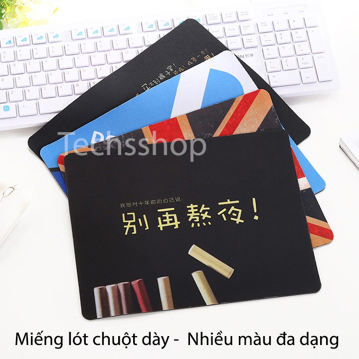 Miếng lót chuột -Tấm lót chuột - Pad lót chuột nhiều hình - Siêu Dày - Nhiều Màu