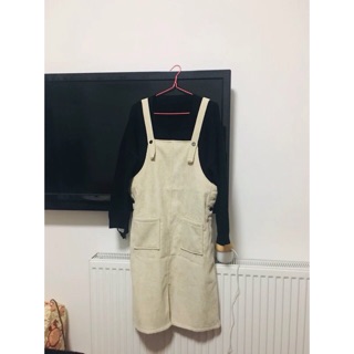 ORDER Váy yếm thô vintage dáng dài