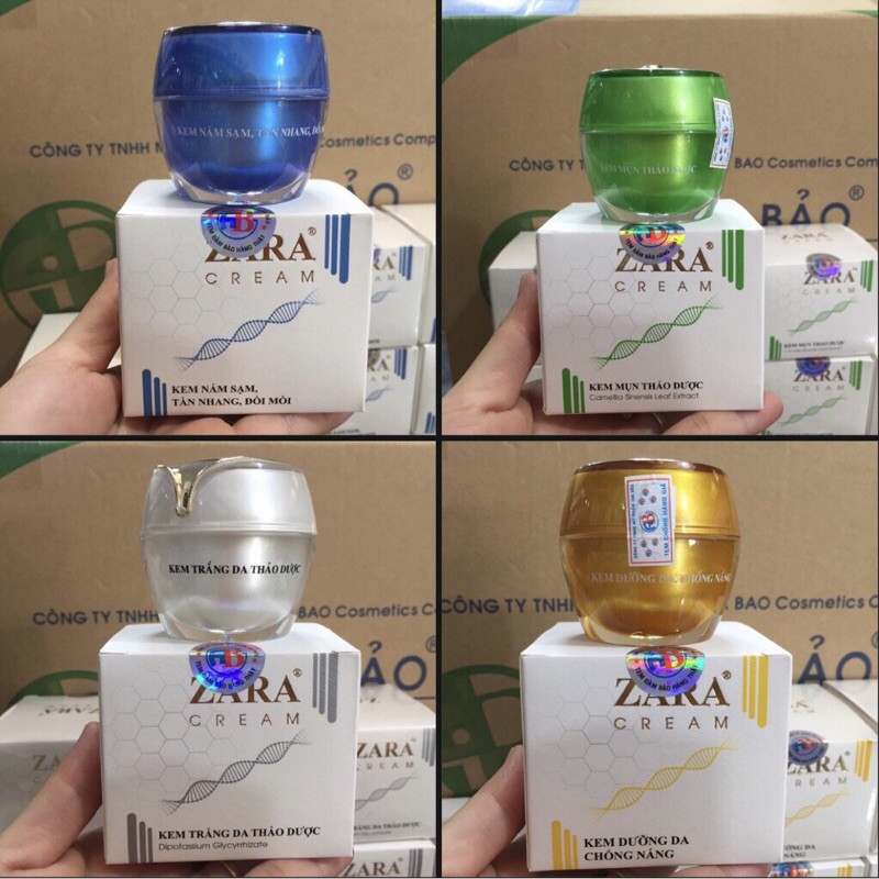 Kem trắng da thảo dược Zara Cream 12g