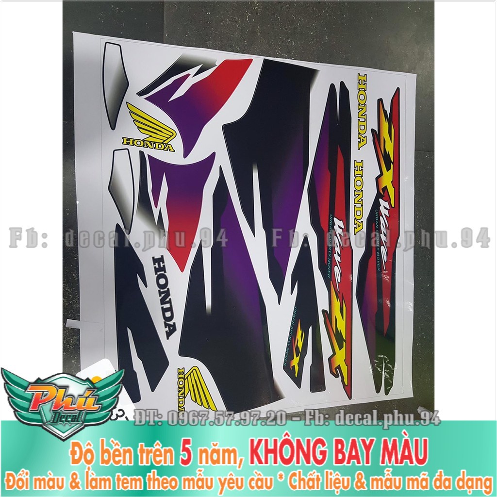 Tem rời Wave ZX Trắng đen (X) -1