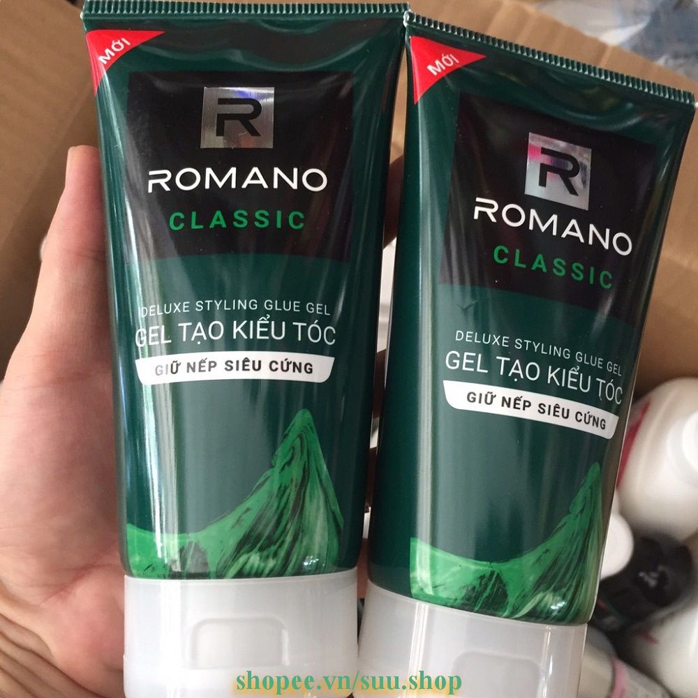 Gel vuốt tóc Romano Classic Siêu cứng 150g- Mẫu mới suu.shop cam kết 100% chính hãng