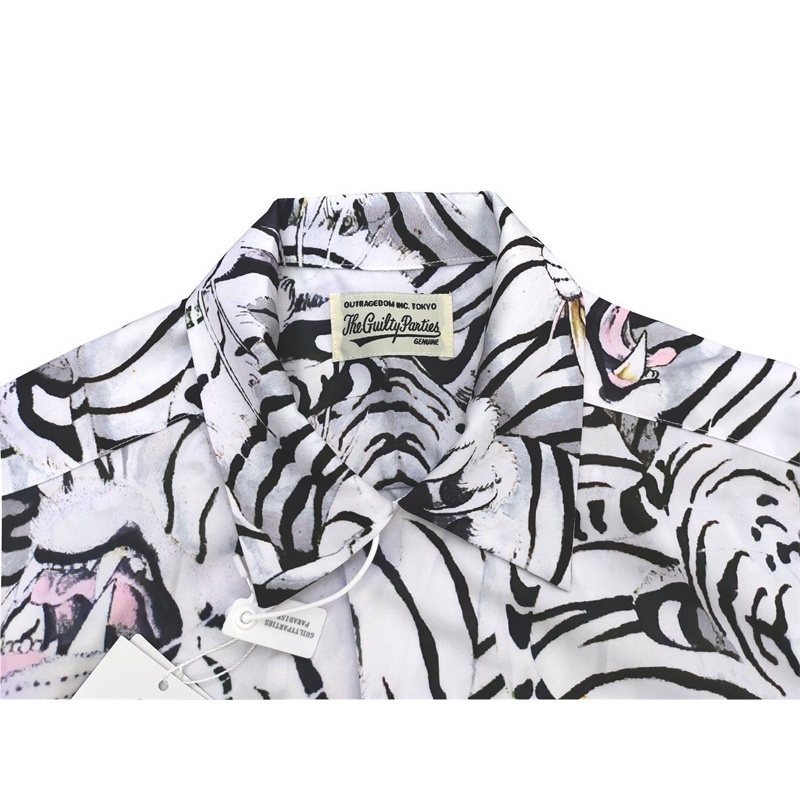 Bán Chạy Nhất Áo Sơ Mi Unisex Tay Dài In Hình Hổ Kích Thước Lớn WACKO MARIA Cho Nam Và Nữ