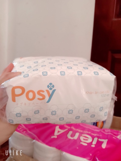 Giấy ăn Posy cao cấp 100 tờ 1 lớp