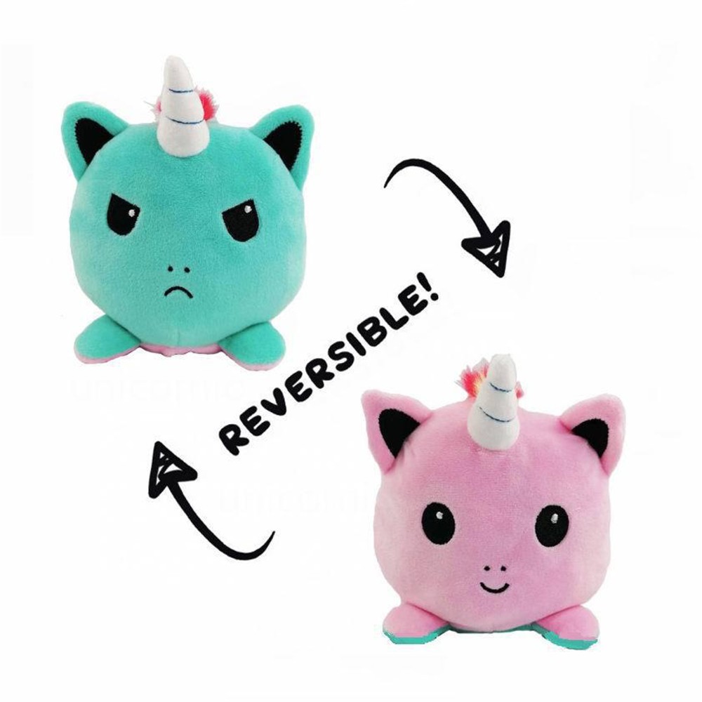 Cod In Stock New Douyin Hot Sale Reversible Flip Cat Plush Toys Cute Animals Double Flip Children Doll Octopus Children's Gifts for Boys and Girls