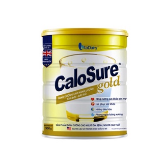 DATE mới Sữa bột Calosure Gold ít đường 900g/lon