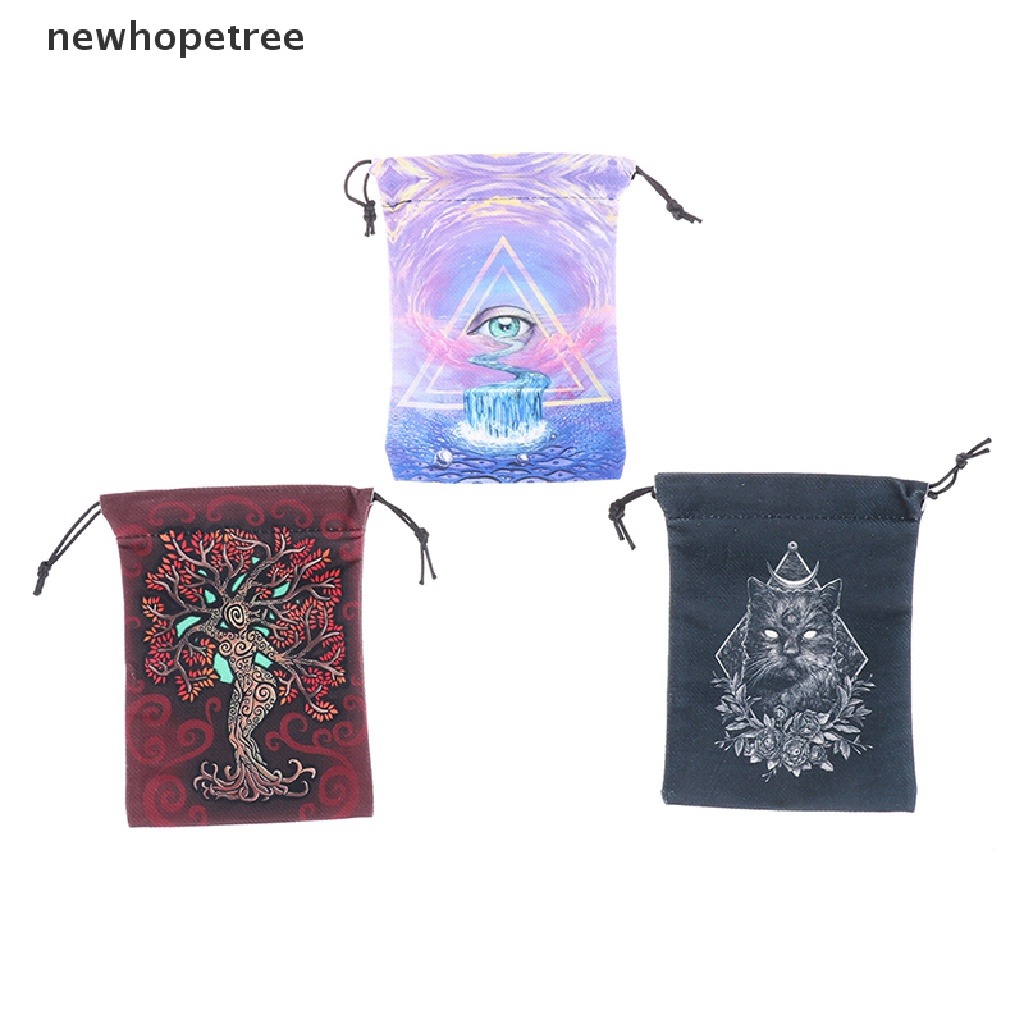 Túi Dây Rút Đựng Bài Tarot 13x18cm Bằng Nhung In Họa Tiết Xinh Xắn