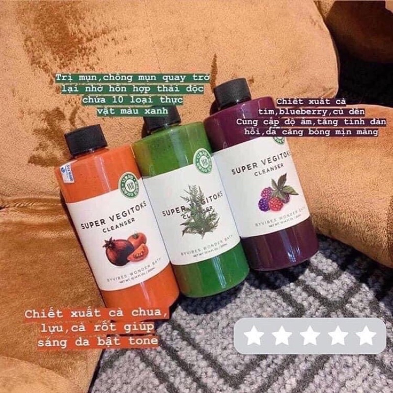 Sữa rửa mặt thải độc rau củ Vegitoks cleasing 300ml | BigBuy360 - bigbuy360.vn