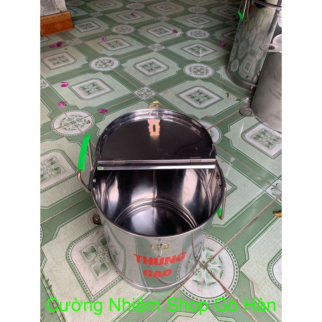 Thùng đựng gạo thông minh siêu đẹp bằng inox đựng 15kg