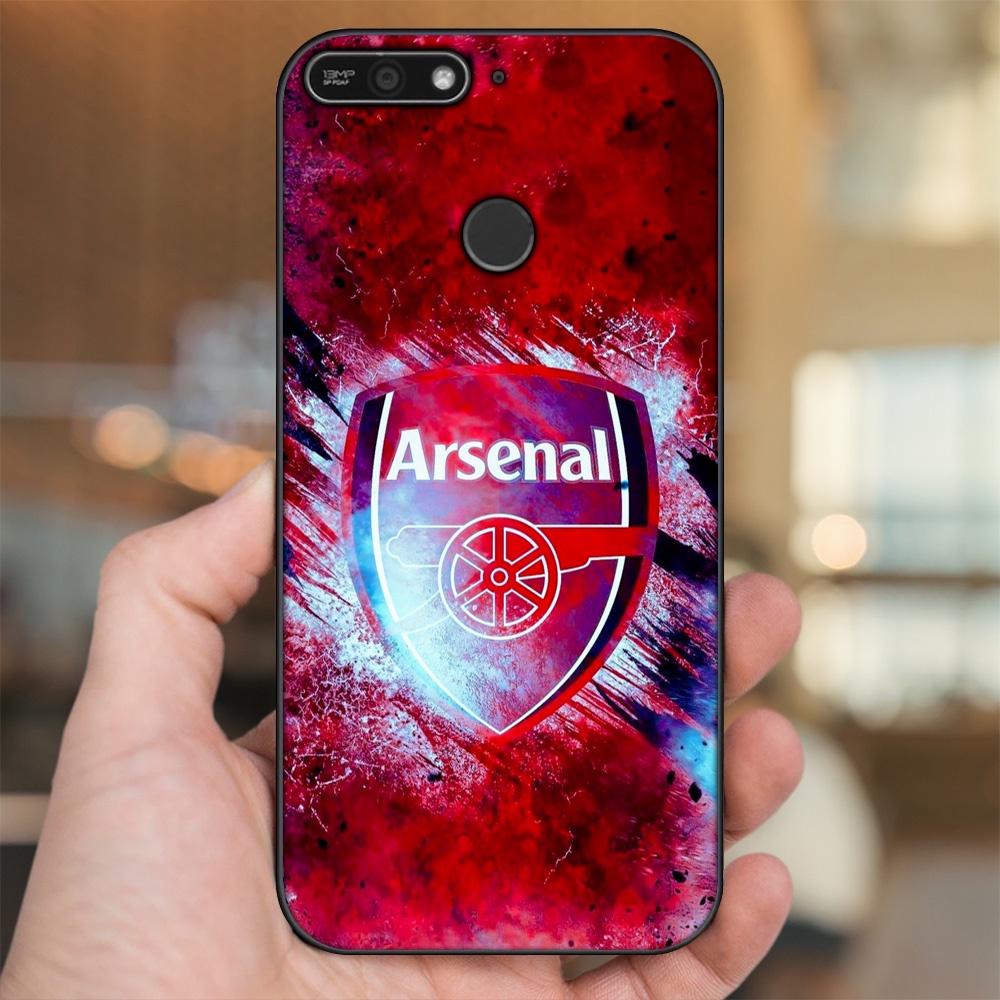 Ốp lưng Huawei Y6 Prime viền đen in hình Arsenal FC