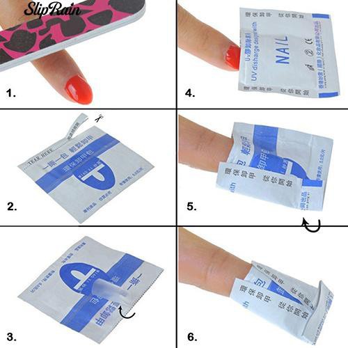 Bộ 100 túi ủ tẩy nước sơn móng gel
