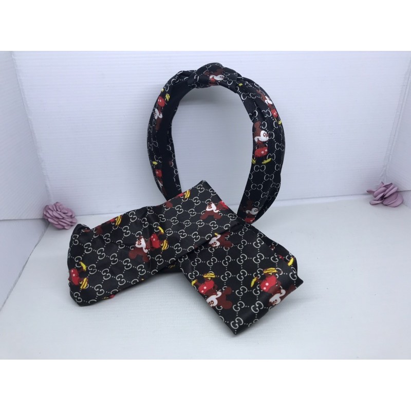 Băng Đô Cài Tóc Gucci Hình Chuột Mickey Thời Trang