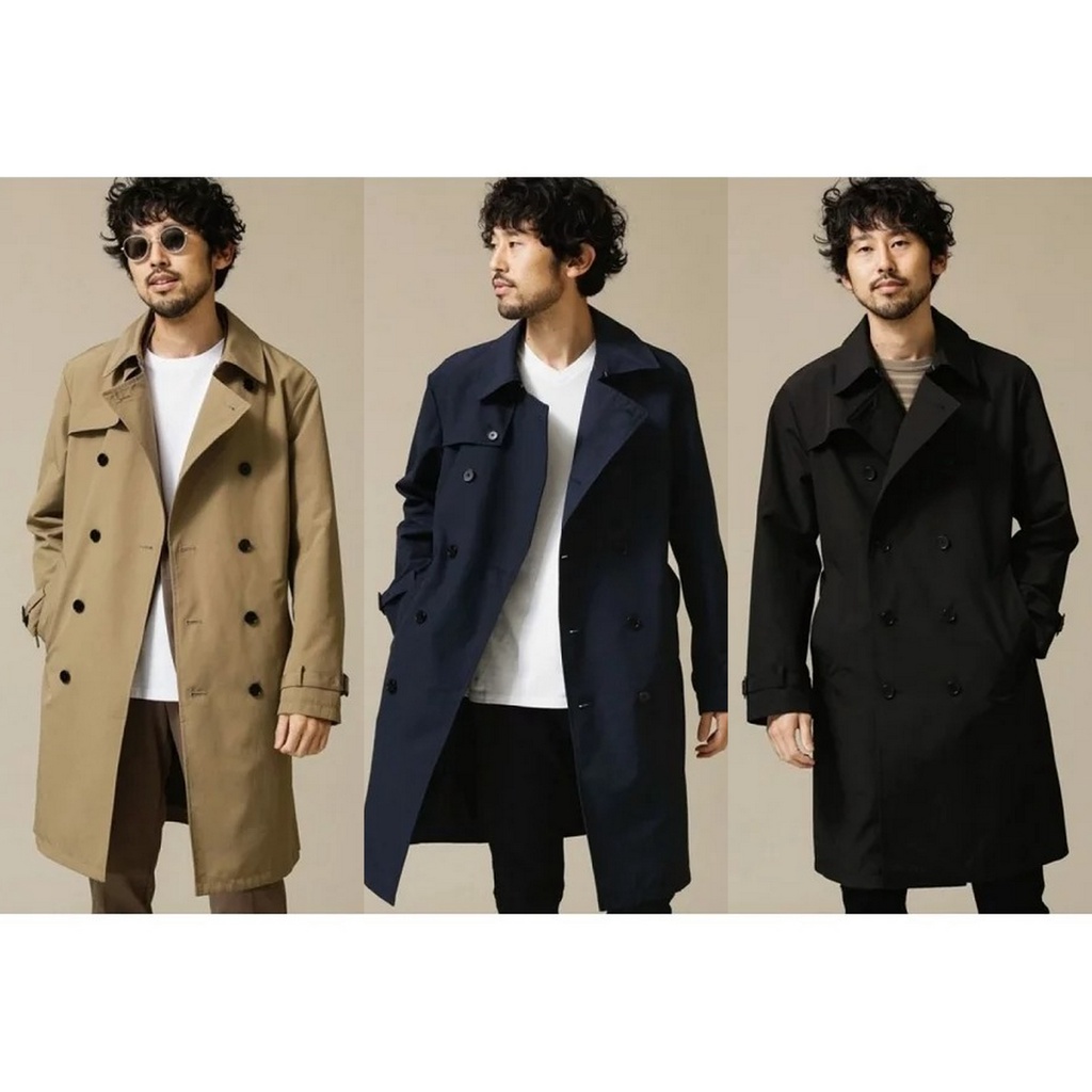 Áo khoác chống thấm Nano Universe nuc11c0t006sk 7DAYS COAT Double Trench Coat